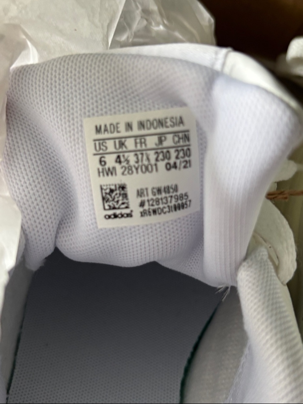 ADIDAS White Sneakers with Leopard Print Logo Accent - Picture 12 of 12